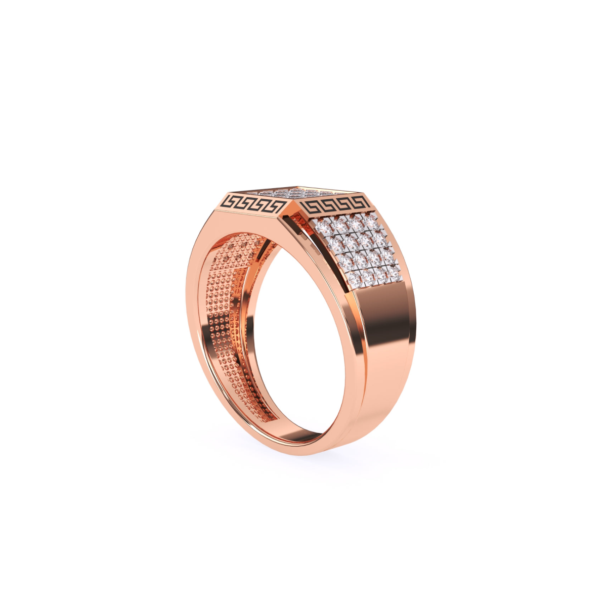 Square Signet Diamond Men's Ring